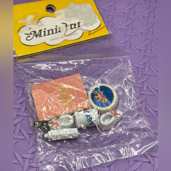 Vintage 90s mini collectables baby room miniature set/ lot - Picture 12 of 15